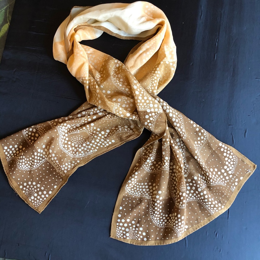 Vintage Hattie Carnigie Silk scarf wrap shawl Mod